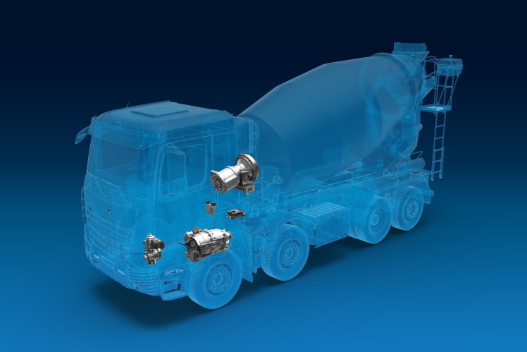 ZF electrifies mixer applications thus making them ready for the zero-emission construction site of the future