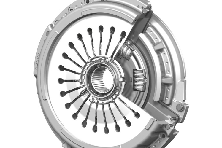 Power take-off clutch for special applications such as concrete pumps or sewer cleaning vehicles