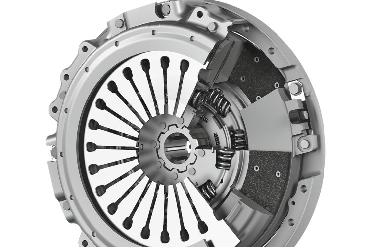Twin-disc clutch for heavy-duty vehicles for heavy loading