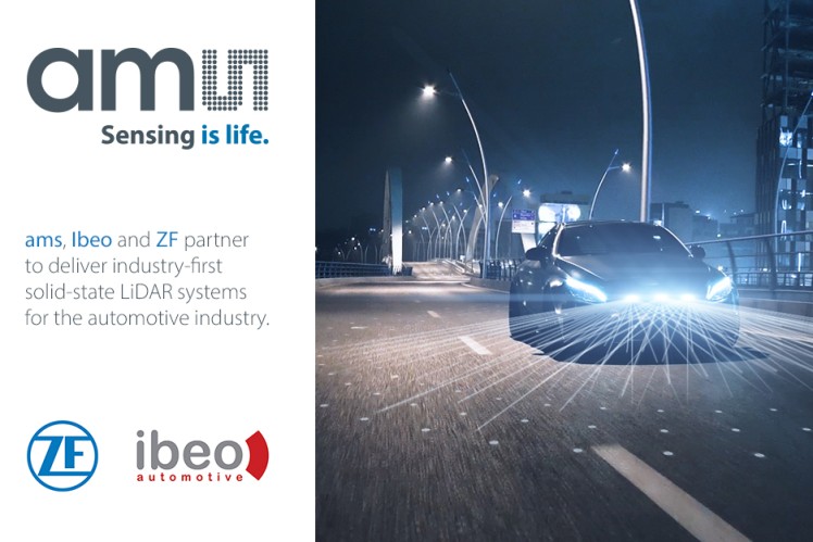 艾迈斯、Ibeo与采埃孚合作推出汽车业界首款面向汽车行业的固态激光雷达系统