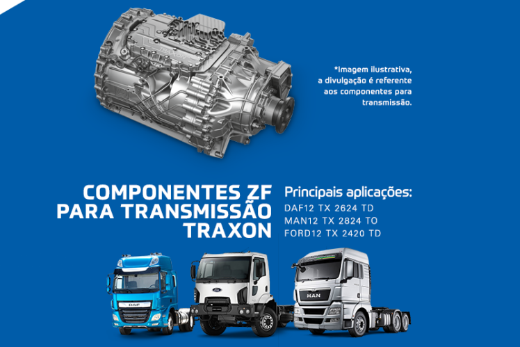 ZF Aftermarket amplia portfólio de componentes para transmissão TraXon