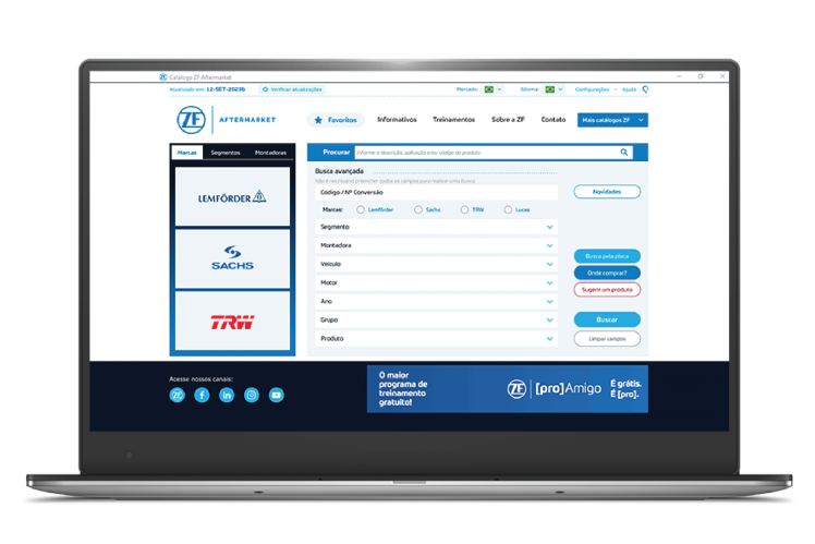 ZF Aftermarket lança novo catálogo digital