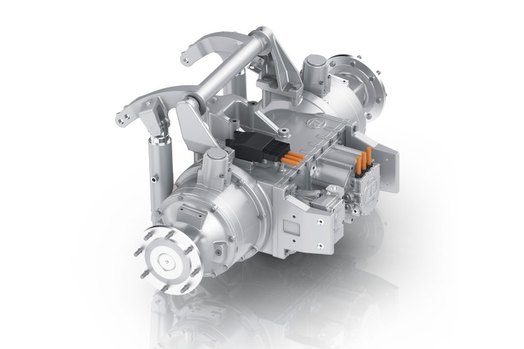 ZF eTERRADRIVE transaxle for fully electric vehicles