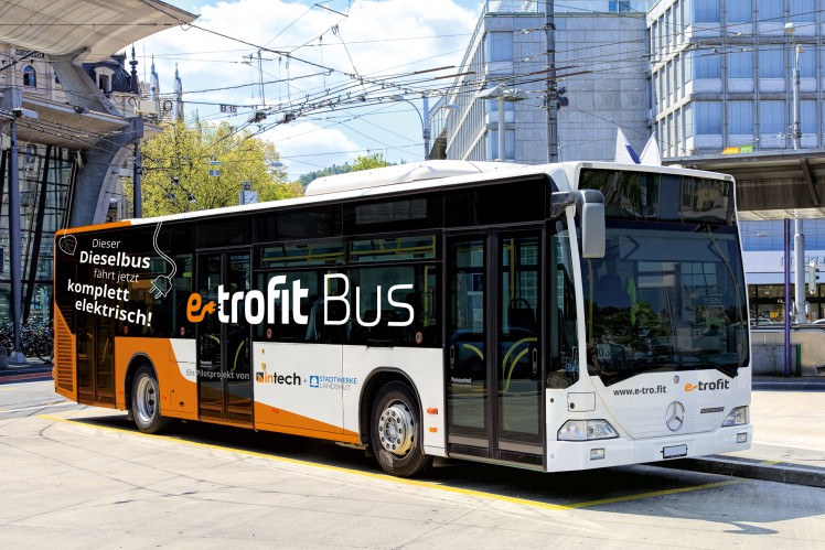 e-troFit: konventionelle Dieselbusse auf rein elektrischen Antrieb umrüsten 