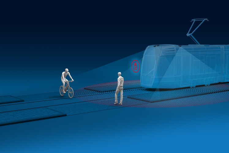 A new AI-based passive safety feature by ZF helps to make trams and streetcars safer