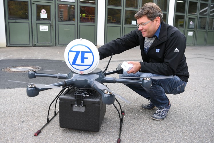 Project Lead Michael Wiest with the ZF drone
